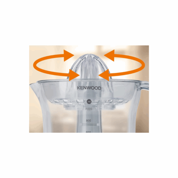 Kenwood Citrus Juicer 40W Juice Extractor with 1L Transparent Juice Jug Dust Cover 2 Way Rotation Cord Storage for Home Office Restaurant & Cafeteria JE280A