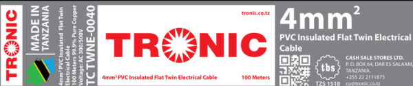Tronic 4 mm Flat Twin Cable