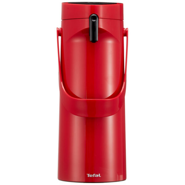 Tefal Pump Vacuum Jug Flask Ponza 1.9L Red Flask Insulated With Inner Glass K3140314