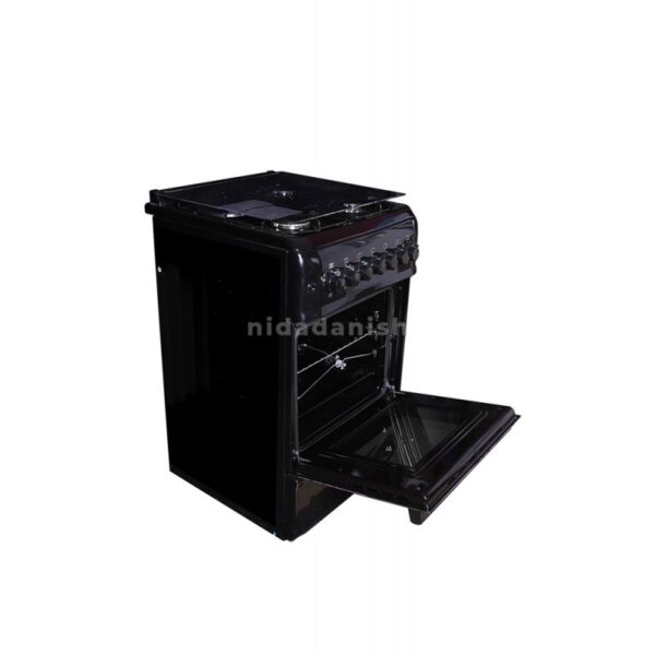 Westpoint Cooker 50x55cm 2 Gas Burners 2 Electric Plates with Electric Oven & Grill Black WCER5522E0N