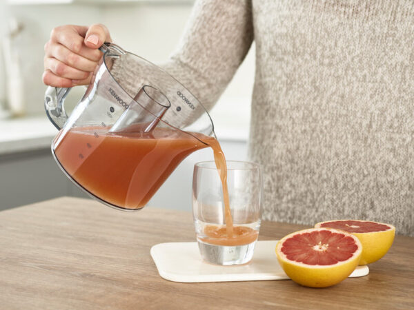 Kenwood Citrus Juicer 40W Juice Extractor with 1L Transparent Juice Jug Dust Cover 2 Way Rotation Cord Storage for Home Office Restaurant & Cafeteria JE280A
