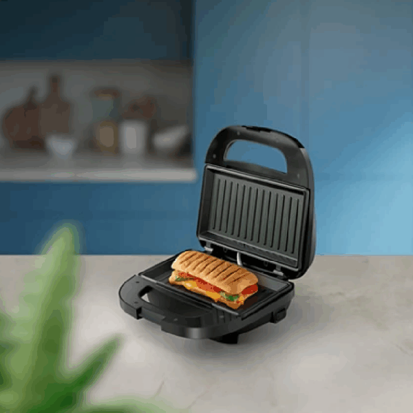 Philips Sandwich Panini Maker 3000 Series 750W with Nonstick Grill Plates, On/Off Switch HD2330/90