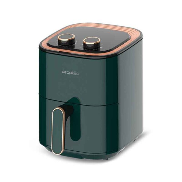 Decakila Air Fryer 3.5L Stainless Steel 1400W Single Coat Non Stick Pot 60 Minute Timer Automatically Shuts Off KEEC036V