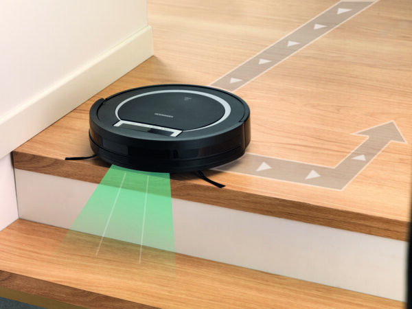 Kenwood Smart Robot Vacuum Cleaner 2-in-1 Vacuuming Smart Drop Proof Technology Virtual Wall Ideal for Pet Hair Hard Floor and Carpet 0.5 Suction Power super silent 65 VRP10.000BK
