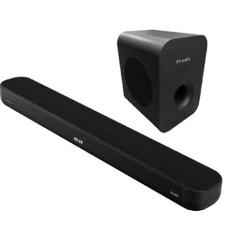Evvoli 2.1ch Soundbar With Wireless Subwofer Bluetooth and LED Display 320W Black SB321B
