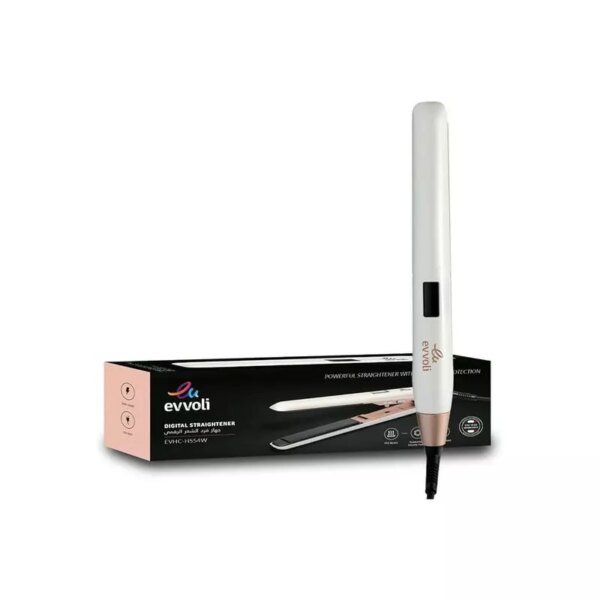 Evvoli Digital Straightener Tourmaline on Ceramic Coating, PTC Heater EVHC-HS54W