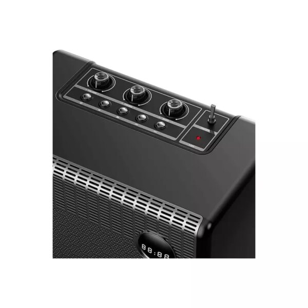 Evvoli Retro Bluetooth Speaker 50W Portable Heavy Bass Speaker Black EVAUD-RB51A