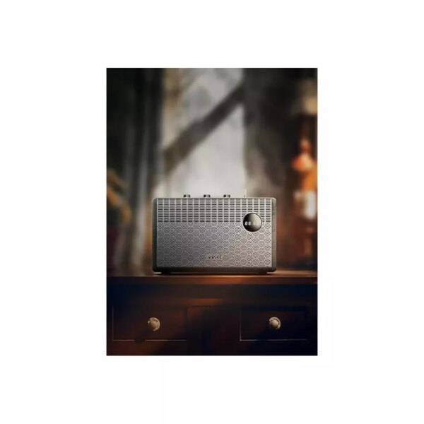 Evvoli Retro Bluetooth Speaker 50W Portable Heavy Bass Speaker Black EVAUD-RB51A