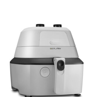 De'Longhi Low Oil Fryer 1400w 1.7L with Lid IdealFry Hot Air Fryer Single White Stand-Alone - 1.25 kg, Single, White, Rotary FH2101