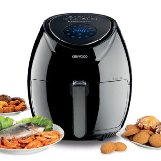 Kenwood Digital Air Fryer 1.7KG 3.8L XL Capacity 1500W with Recipe Book Rapid Hot Air Circulation Technology for Frying Grilling Broiling Roasting Baking and Toasting HFP30.000BK
