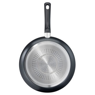 Tefal Total Induction Frypan 28cm Non Stick Thermo Signal Titanium Partials 100% Safe Frying Pan Black Aluminium G1520644