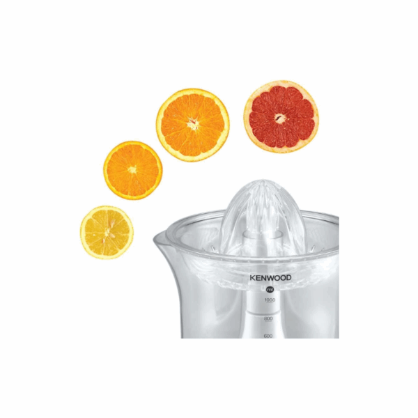 Kenwood Citrus Juicer 40W Juice Extractor with 1L Transparent Juice Jug Dust Cover 2 Way Rotation Cord Storage for Home Office Restaurant & Cafeteria JE280A