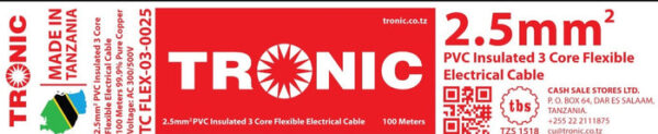 Tronic 2.5mm 3 Core Flexible Cable