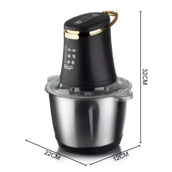 RAF Chopper 3L 1000W Stainless Steel, 4 Sharp Blades R.7035