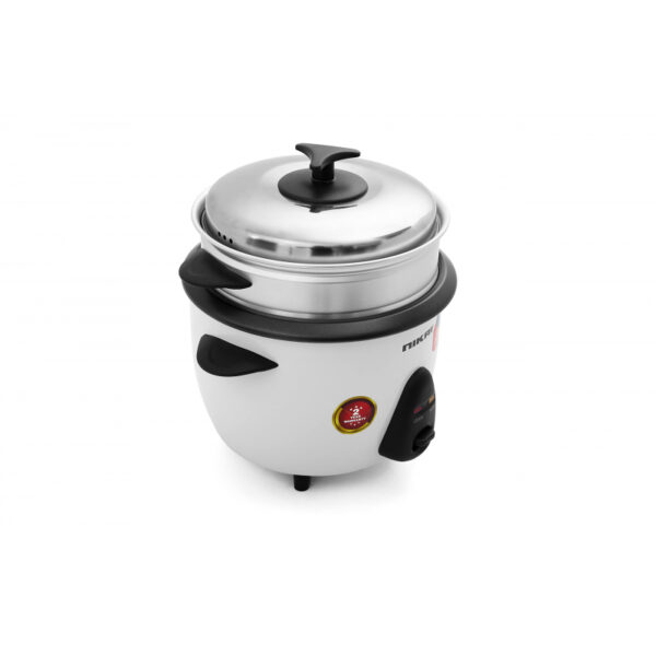 Nikai Rice Cooker 1L 400W Detachable Power Cord Non Stick Teflon Top Steamer Keep Warm Function NR701A