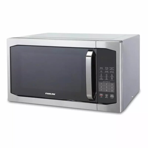 Nikai Microwave Oven 42L 1100W 11 Microwave Power Levels 7 Auto Menu with Defrost & Grill Function Membrane Digital Control Memory Function NMO424DG