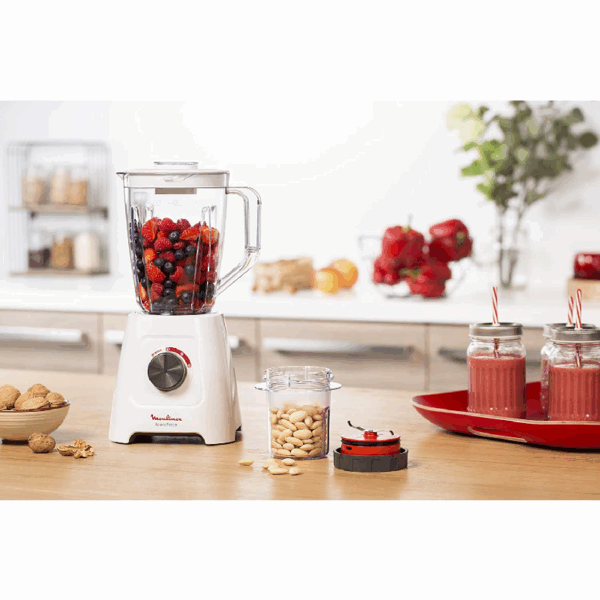Moulinex Blendforce 2 Blender 1.5L with Grinder & Mill 600W LM423127