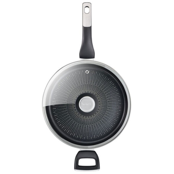 Tefal Unlimited Sautepan 26 CM All Hobs Titanium Non Stick Anti Scratch Safe Non Stick G6 Unlimited Round Saucepan Pan Cast Aluminum G2553302