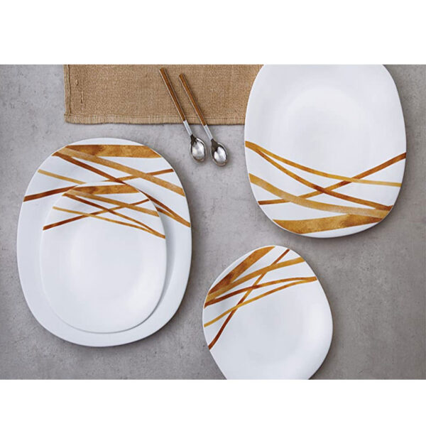 La Opala Dinner Set Quadra Golden Shades 20 Pieces LG020