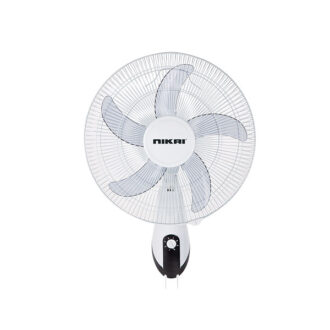 Nikai Wall Fan 16" Wide Angle Horizontal Oscillation "T" Class Motor 5 Leaf "AS" Transparent Blades 3 Speed: NWF1635T1