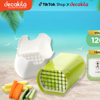 Decakila Stainless Steel Potato Chip Cutter - Easy to Use Safety Design Dishwasher Safe - Ideal for Even Chips & Vegetable Cuts KMTT085W