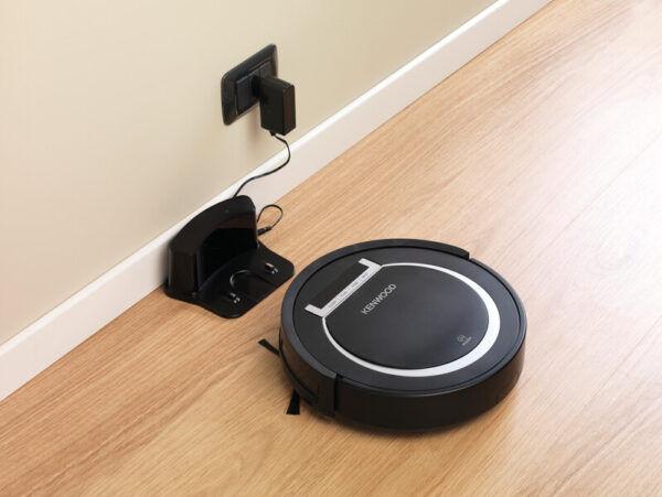 Kenwood Smart Robot Vacuum Cleaner 2-in-1 Vacuuming Smart Drop Proof Technology Virtual Wall Ideal for Pet Hair Hard Floor and Carpet 0.5 Suction Power super silent 65 VRP10.000BK