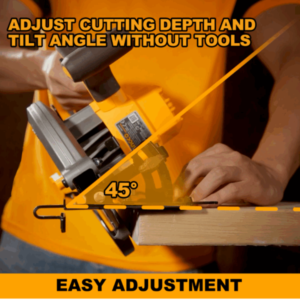Ingco Cordless Circular Saw 20V with Brushless Motor & Adjustment Settings CSLI18511
