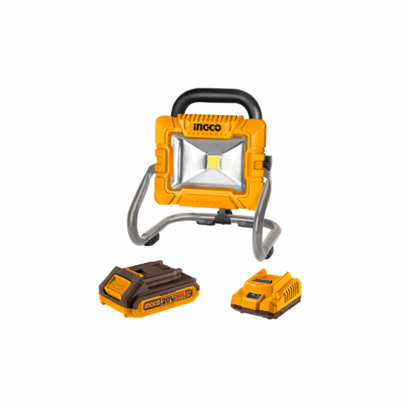 Ingco Cordless Portable LED Work Lamp 20W with High & Low Lumen Setting CWLI2025