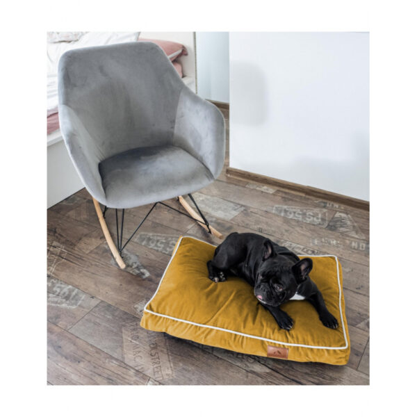 PV Dog Cushion Bed Medium 90 x 60 x 10cm Brown & Blue YD-DZ01M