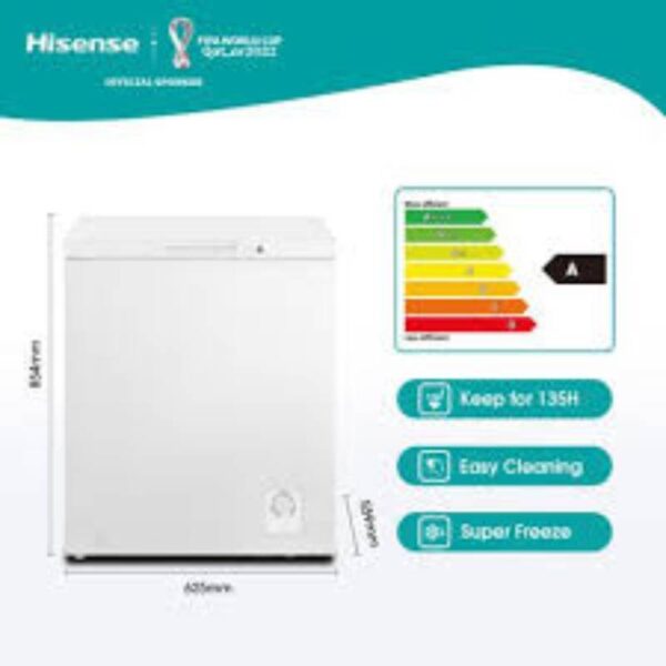 Hisense Chest Freezer 142L Easy Cleaning, Keep For 135H, Super Freezer, My Fresh Choice Technology, White H175CF