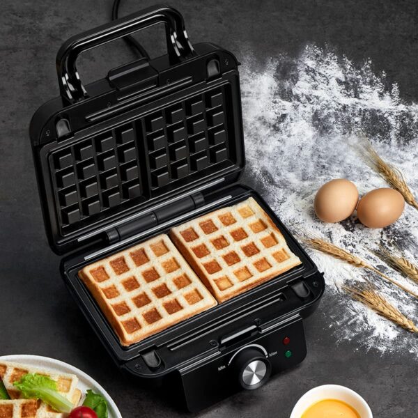 Nikai Sandwich Grill & Waffle Maker 750W 3 Detachable Plate Cool Touch Housing Pilot Light Indicator Cool Touch Housing NGT323D