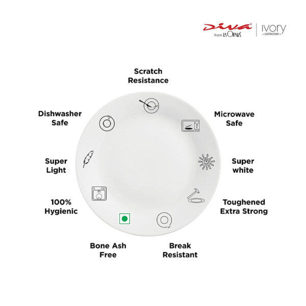 La Opala Dinner Set Mystrio Black Classique 20 Pieces LM020