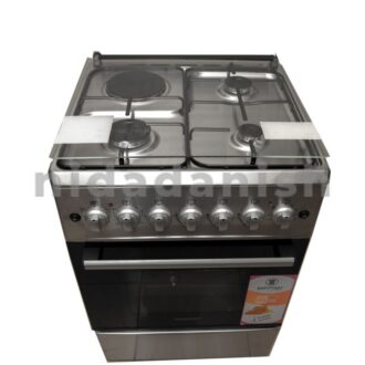 Westpoint Cooker 60x60cm 3 Gas Burners 1 Electric Plate with Electric Oven Auto Ignition Inox WCER6631E0X