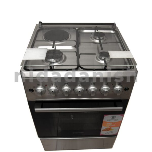 Westpoint Cooker 60x60cm 3 Gas Burners 1 Electric Plate with Electric Oven Auto Ignition Inox WCER6631E0X