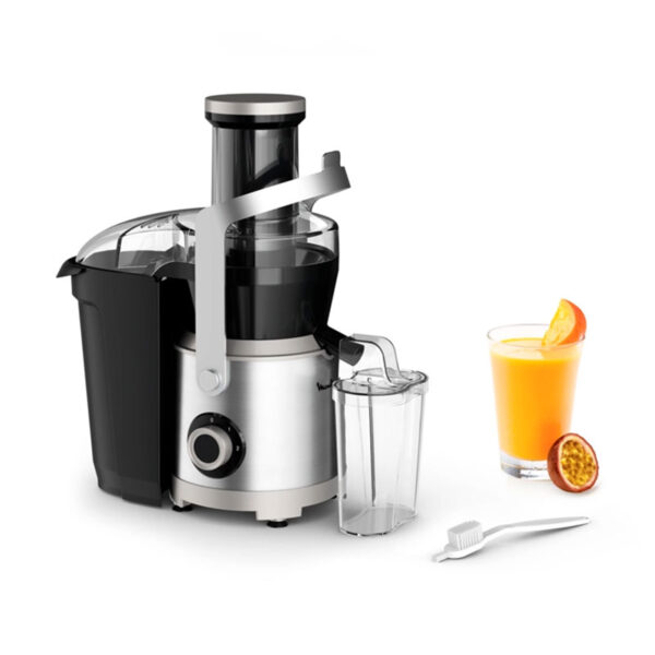 Moulinex Juicer 1000W Nutri XXL Easy-to-Use Juice Extractor XXL Feeding Tube Full Fruit Insertion Drip-Stop Protection 2 Speeds 2.2 L Pulp Container 0.8 L Juice Container JU660D27