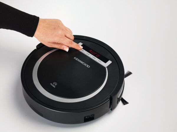 Kenwood Smart Robot Vacuum Cleaner 2-in-1 Vacuuming Smart Drop Proof Technology Virtual Wall Ideal for Pet Hair Hard Floor and Carpet 0.5 Suction Power super silent 65 VRP10.000BK