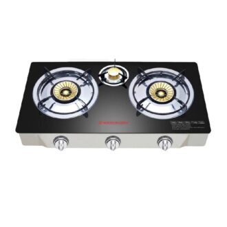 Westpoint Gas Stove 3 Burner Glass Top WTIL-3817.GIG