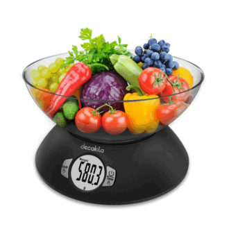 Decakila Kitchen Scale Bowl 2-5000G Digital Multifunction Food Scale Touch Button Ultra Slim with Large LCD Display KMTT012B