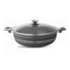 Nadstar Majestic Wok 32CM With Handle & Lid Non Stick Marble Coating Heat Tempered Glass Lids Heat Resistant Bakelite Handles For Easy Grip W32