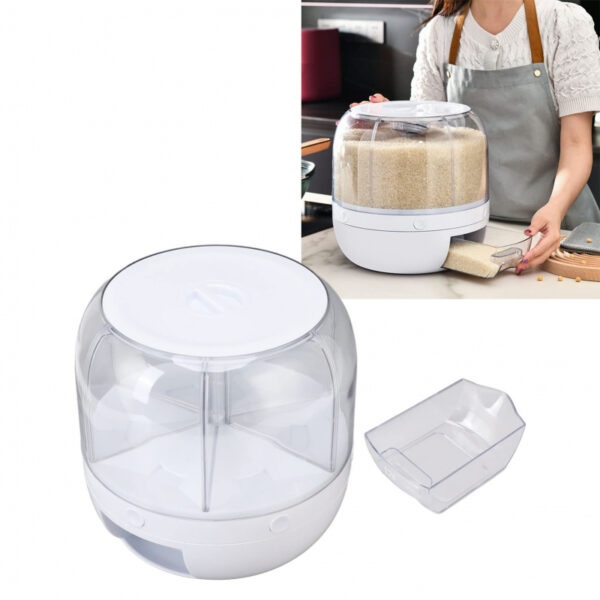 Nadstar Rice Bucket Dispenser 5KG Food Grain Storage Container Large Capacity Storage Box 916-6026