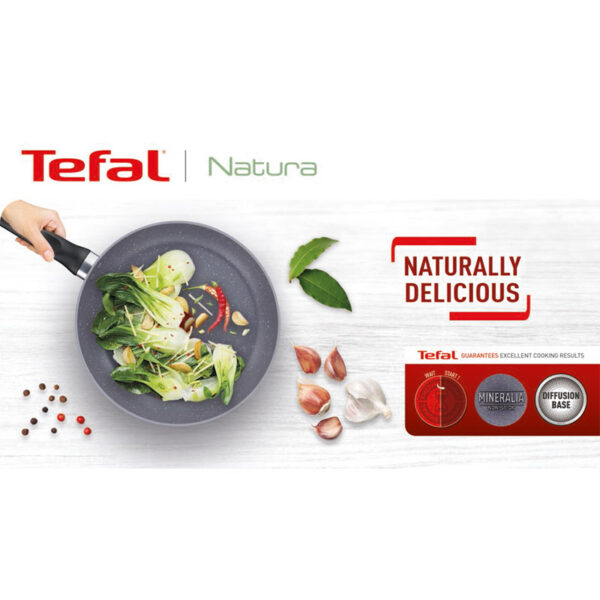 Tefal Natura Stone Frypan 20cm Non Stick Thermo Signal 100% Safe Frying Pan Mineralia Healthy Cooking B2260295