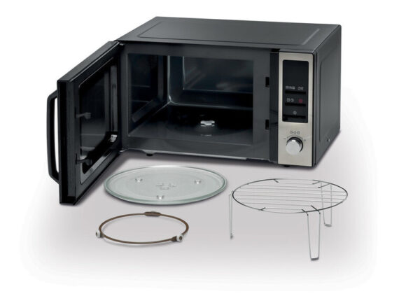 Kenwood 25L Microwave Oven with Grill Digital Display 5 Power Levels Defrost Function Stainless Steel Auto Menu 95 Minutes Timer Clock Function 800W MWM25.000BK