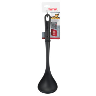 Tefal Comfort Ladle High-Heat Resistance Scratch-Free for Cookware Dishwasher-Safe Ergonomic Design Black Plastic K1290214