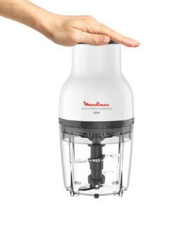 Moulinex Moulinette Essential Chopper 300W, 400ml Bowl with 4 Blades for Effortless Mincing, Chopping and Mixing DJ520127