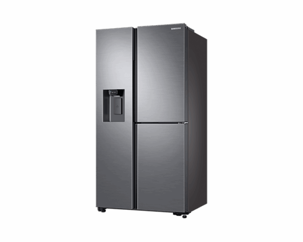 Samsung Refrigerator 602L with Sleek & Seamless Design, Side By Side, Digital Inverter, SpaceMax, FlexZone, Metal Cooling, Slim Indoor IceMaker, Silver RS65R5691M9