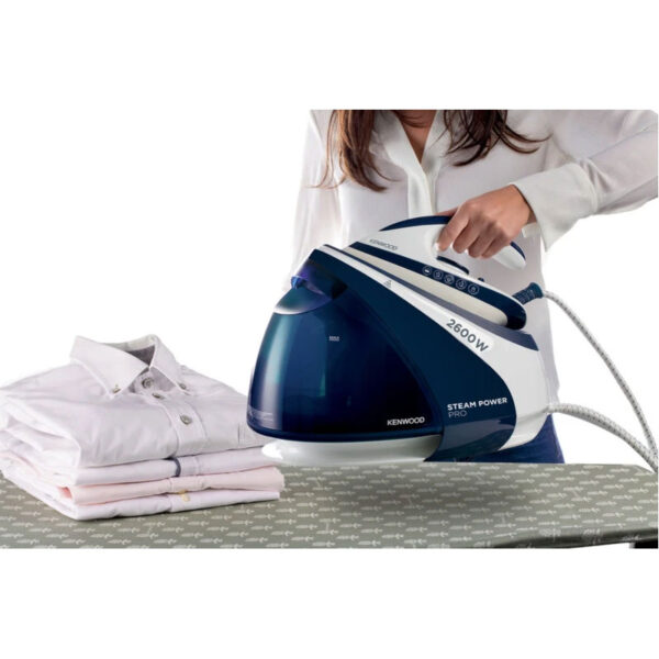 Kenwood Steam Iron Steam Station 2600W With 1.8L Water Tank Capacity Ceramic Soleplate 7 Bar Boiler Pressure 600G Steam Shot Anti Drip Auto Shut Off Self Clean BP SSP70.000WB