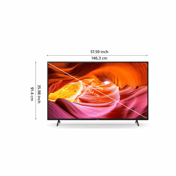 Sony Bravia 65" LED 4K Ultra HD Smart Google TV with Alexa Compatibility, 4K X1-Reality PRO, ChromeCast, Bass Reflex Speaker, Black KD-65X75K