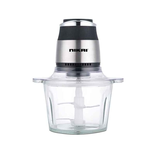 Nikai Chopper 500W 3L Glass Bowl Double SS Detachable Blade Non Slip Rubber Base NC394G