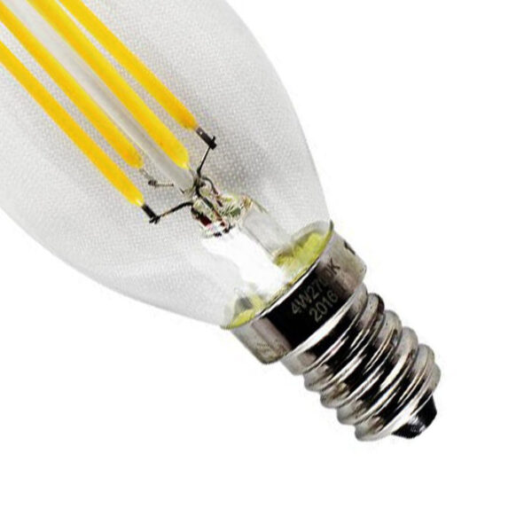 Tronic 4 Watts Candle Tail Filament LED Warm White E14 (Small Screw) Bulb