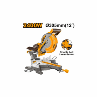 Ingco Mitre Saw 305mm 2400W with Carbon Brush, Extension Bars, TCT Blade & Dust Bag BM2S24007